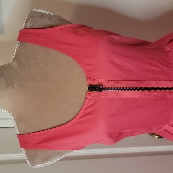 BB Dakota, Hot Pink Size 4, Barbiecore Fitted Dress, Full Zip Front Closure, EUC - Picture 2 of 11